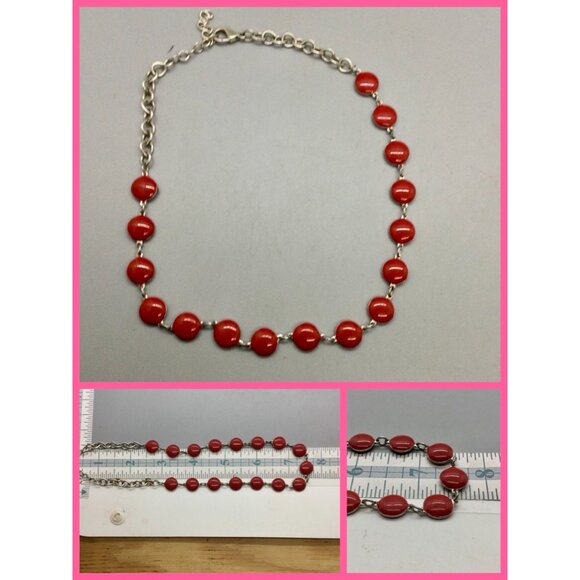 Vtg Enamel 'Mod' Linked Choker - Picture 4 of 5